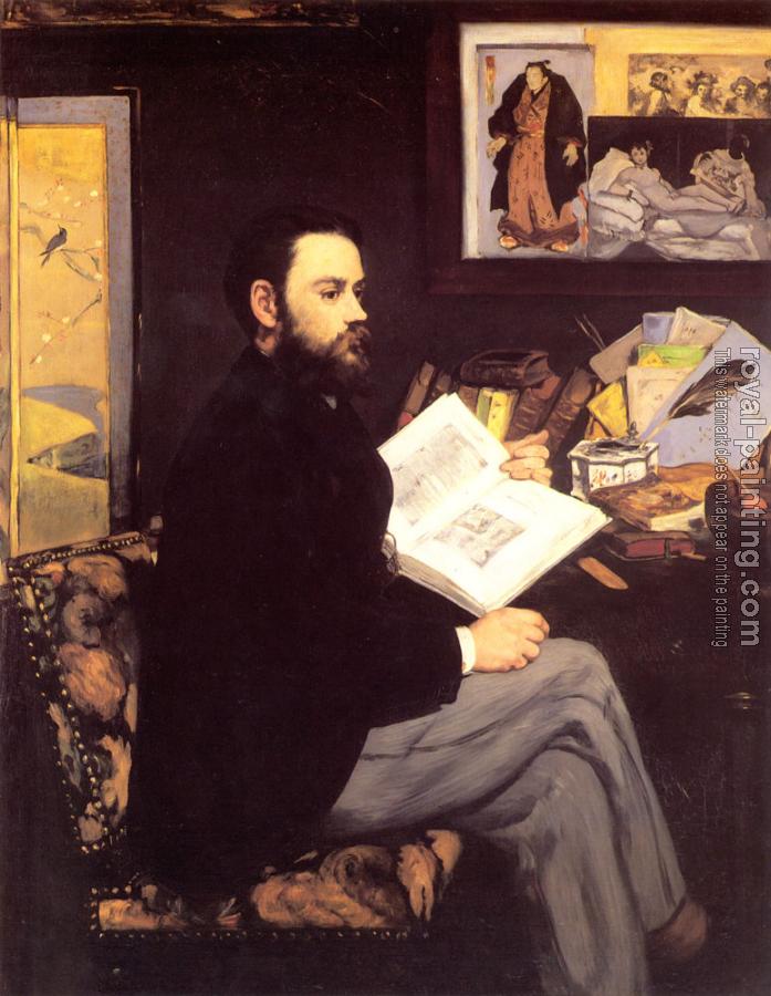 Edouard Manet : Portrait of Emile Zola